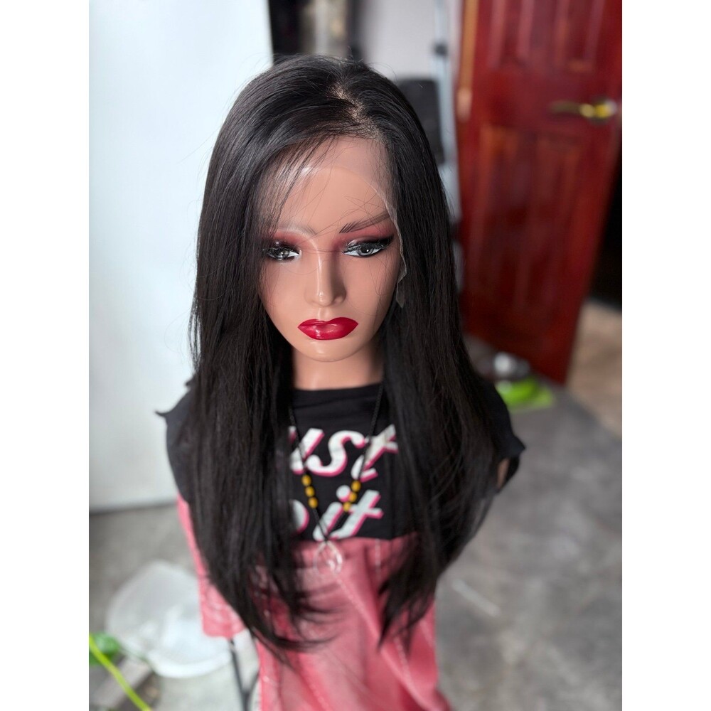Premium Synthetic full lace wig Handtied cap with silicone grip New low density